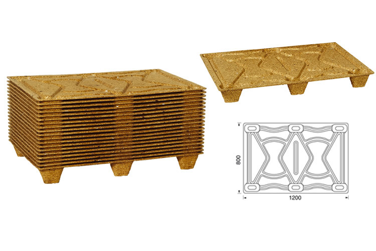 Geperste houtvezel pallets 80x120